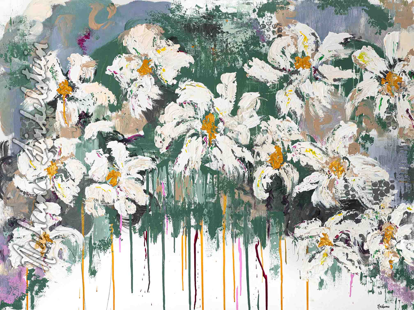 Floral Cascade Fine Art Paper Print