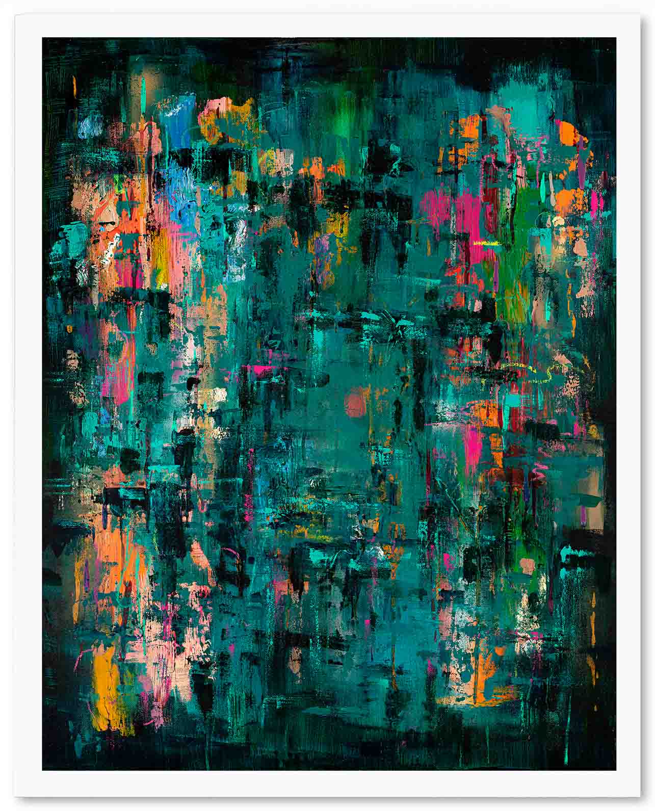 Turquoise Expressions Fine Art Paper Print